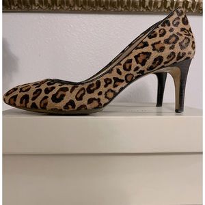 Leopard 3” Animal Hair Heels Size 8- Banana Republic